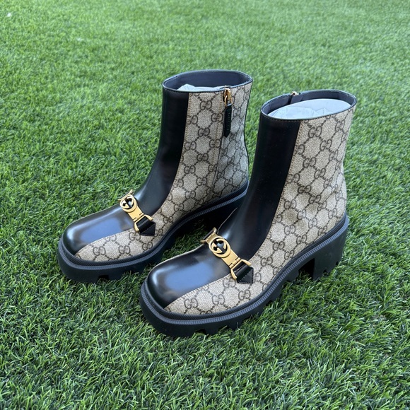 Gucci Women's Black and Tan Boots - Picture 4 of 16